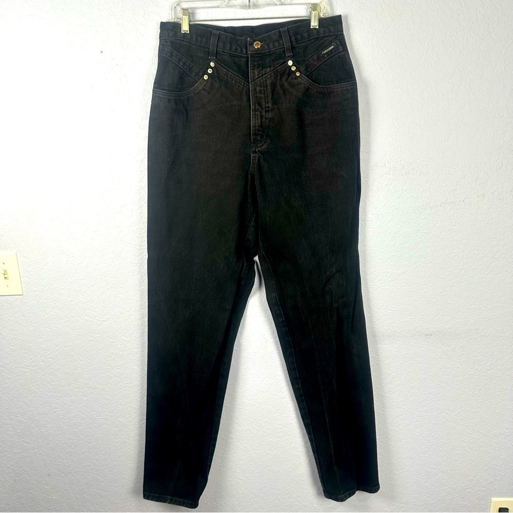 Vintage Rockies 90’s Black High Rise Cowgirl Western Rodeo Jeans XL 15/16 USA